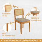 Conjunto Mesa De Jantar Alegra Off White 1,20m Com 4 Cadeiras
