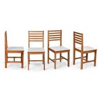 Conjunto Mesa De Jantar Alice Quadrada 90x90 Cm E 4 Cadeiras