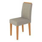 Conjunto Mesa De Jantar Ana 120cm  E 4 Cadeiras Amanda Off Wh