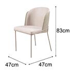 Conjunto Mesa De Jantar Barcelona Off White Base Champanhe 1,