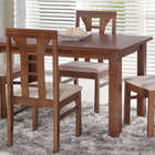 Conjunto Mesa De Jantar Cali (120 Cm) Com Tampo De Madeira Co