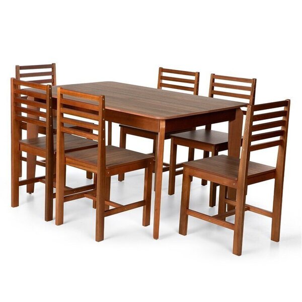 Conjunto Mesa De Jantar Camile 135x80 Cm E 6 Cadeiras Luna As