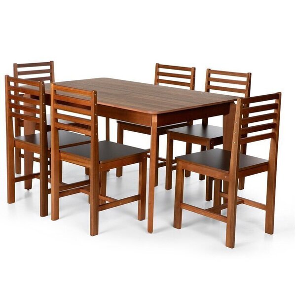 Conjunto Mesa De Jantar Camile 135x80 Cm E 6 Cadeiras Luna As