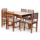 Conjunto Mesa De Jantar Camile 135x80 Cm E 6 Cadeiras Luna Es