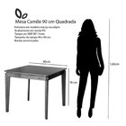 Conjunto Mesa De Jantar Camile Quadrada E 4 Cadeiras Luna Ass