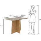 Conjunto Mesa De Jantar Celebrare 1,20 C/ Vidro E 4 Cadeiras