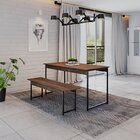 Conjunto Mesa De Jantar Com 1 Banco Estilo Industrial Active