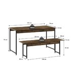 Conjunto Mesa De Jantar Com 1 Banco Estilo Industrial Active