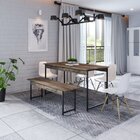 Conjunto Mesa De Jantar Com 1 Banco Estilo Industrial Active