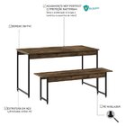 Conjunto Mesa De Jantar Com 1 Banco Estilo Industrial Active