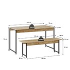 Conjunto Mesa De Jantar Com 1 Banco Estilo Industrial Active