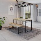Conjunto Mesa De Jantar Com 1 Banco Estilo Industrial Active