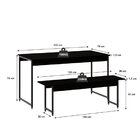 Conjunto Mesa De Jantar Com 1 Banco Estilo Industrial Active
