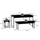 Conjunto Mesa De Jantar Com 2 Bancos 2 Banquetas Estilo Indus