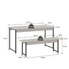 Conjunto Mesa De Jantar Com 2 Bancos Estilo Industrial Active