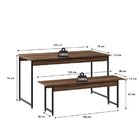 Conjunto Mesa De Jantar Com 2 Bancos Estilo Industrial Active