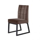 Conjunto Mesa De Jantar Com 4 Cadeiras Estofadas Pés Metálico