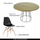 Conjunto Mesa De Jantar Com 4 Cadeiras Garabit/telaio Preto/c