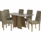Conjunto Mesa De Jantar Com Tampo Retangular E 6 Cadeiras Nog