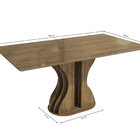 Conjunto Mesa De Jantar Copaíba Com 6 Cadeiras Nogueira/cinza