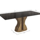 Conjunto Mesa De Jantar Copaíba Com 6 Cadeiras Nogueira/preto