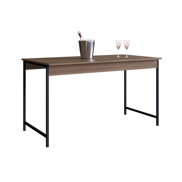 Conjunto Mesa De Jantar E 2 Bancos Com Estrutura Aço Artetube