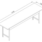 Conjunto Mesa De Jantar E 2 Bancos Com Estrutura Aço Artetube