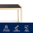 Conjunto Mesa De Jantar E 2 Bancos Madeira Maciça Guará Cabec