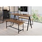 Conjunto Mesa De Jantar E 2 Bancos Steel Quadra Vermont/preto
