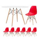 Conjunto Mesa De Jantar Eames 120cm + 6 Cadeiras Eames Eiffel