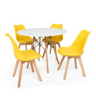 Conjunto Mesa De Jantar Eiffel 120cm Branca Com 4 Cadeiras Ea