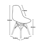 Conjunto Mesa De Jantar Eiffel 120cm Branca Com 6 Cadeiras Ch