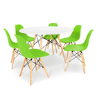 Conjunto Mesa De Jantar Eiffel 120cm Branca Com 6 Cadeiras Ch