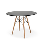 Conjunto Mesa De Jantar Eiffel 120cm Preta Com 4 Cadeiras Eam