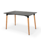 Conjunto Mesa De Jantar Eiffel 120x80cm Preta Com 4 Cadeiras