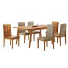 Conjunto Mesa De Jantar Elegance Cinamomo 1,80 M Com 6 Cadeir