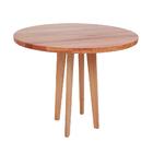 Conjunto Mesa De Jantar Em Madeira 90cm Com Base Vértice + 2