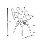 Conjunto Mesa De Jantar Em Madeira 90cm Com Base Vértice + 4