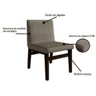 Conjunto Mesa De Jantar Em Madeira Frame 120x80cm Com 4 Cadei