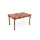 Conjunto Mesa De Jantar Em Madeira Maciça Retangular 6 Lugare