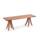Conjunto Mesa De Jantar Em Madeira Retangular Com 2 Bancos -