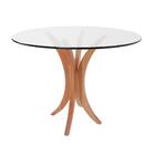 Conjunto Mesa De Jantar Em Vidro 90cm Com 2 Cadeiras Eiffel T