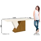 Conjunto Mesa De Jantar Epic Com 8 Cadeiras Vita Nature/off W