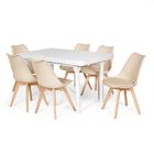Conjunto Mesa De Jantar França 160x80cm Branca Com 6 Cadeiras