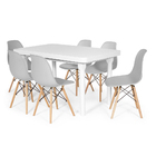 Conjunto Mesa De Jantar França 160x80cm Branca Com 6 Cadeiras
