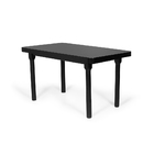 Conjunto Mesa De Jantar França 160x80cm Preta Com 6 Cadeiras