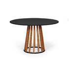 Conjunto Mesa De Jantar Gabi 120cm Preta Com 4 Cadeiras Charl