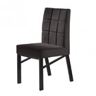 Conjunto Mesa De Jantar Gênova 4 Cadeiras Estofadas Pés Metál