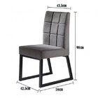 Conjunto Mesa De Jantar Gênova 4 Cadeiras Estofadas Pés Metál