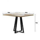 Conjunto Mesa De Jantar Gênova 4 Cadeiras Estofadas Pés Metál